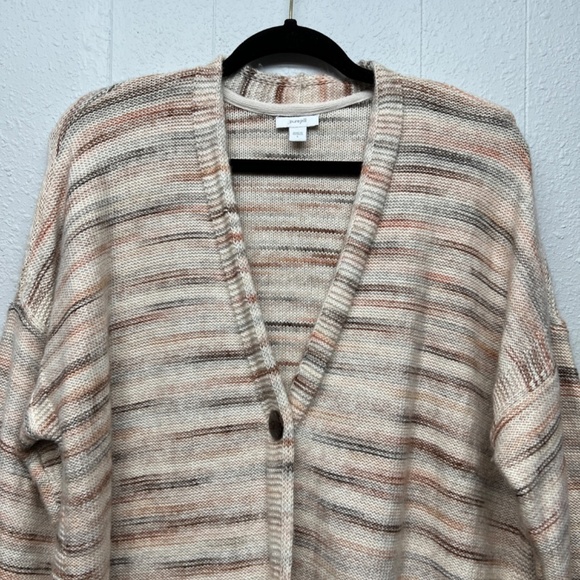 PureJill Marled Chunky Knit Cardigan Womens Large Casual Workwear Cozy Warm Soft - Picture 3 of 11